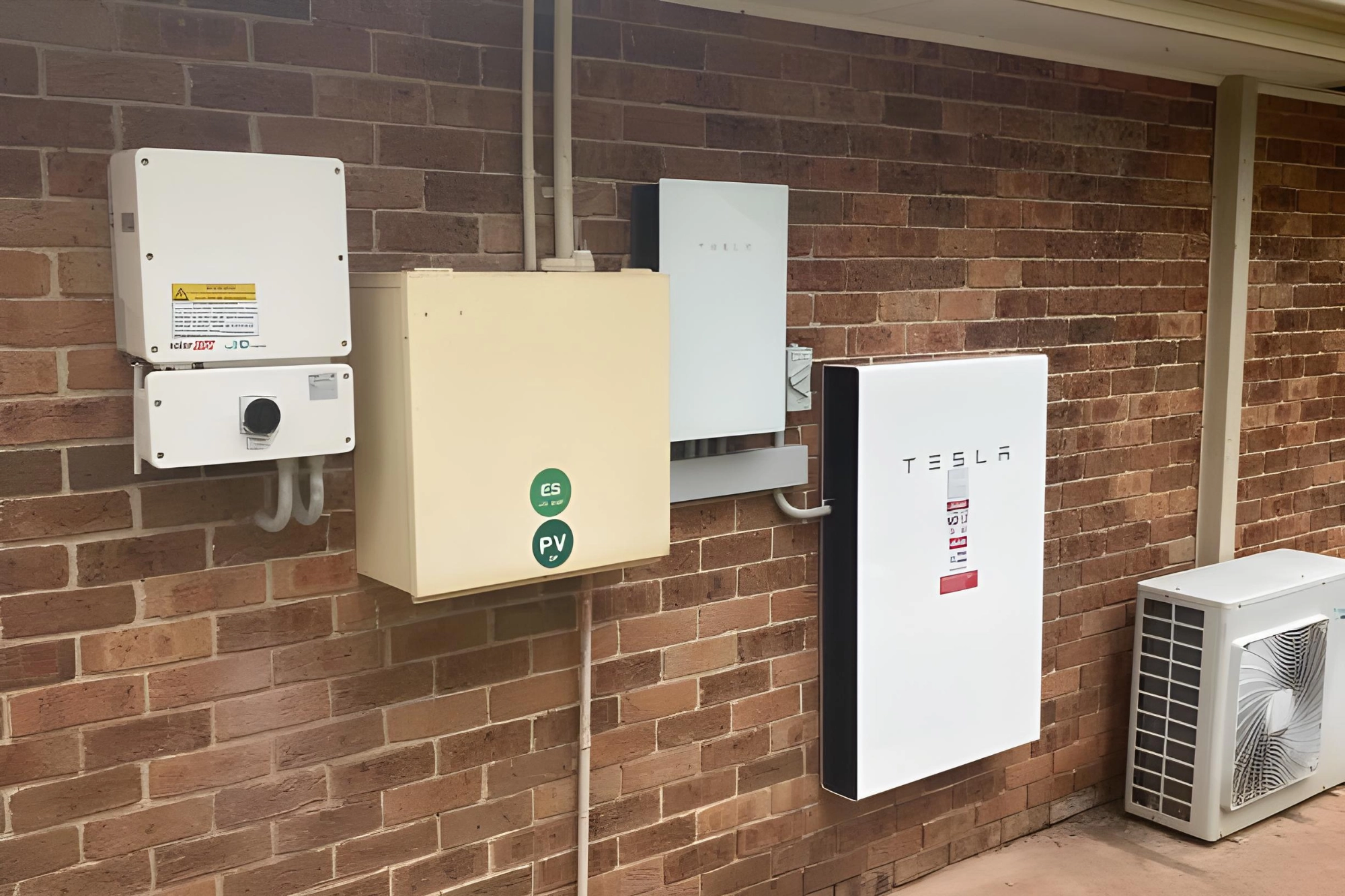 solar inverter, battery installed